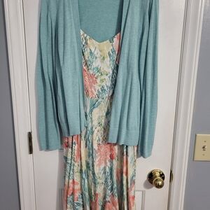 Old Navy Blue and Floral Dress